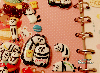 kawaii japan stickers, crux panda paradise, puff puffy