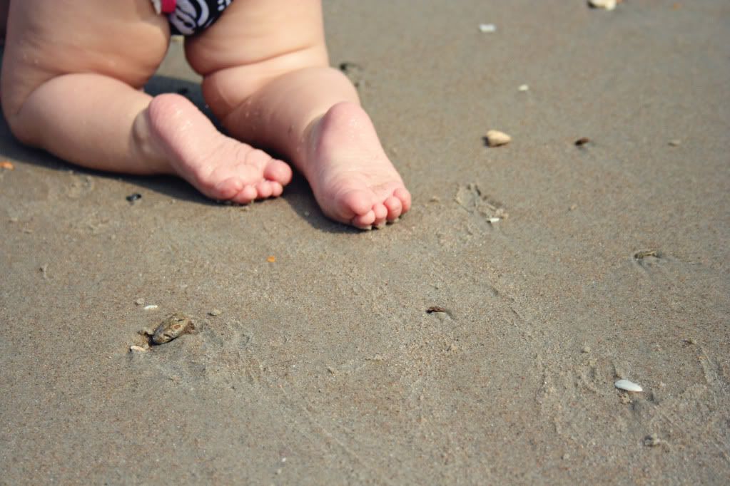 baby toes in the sand