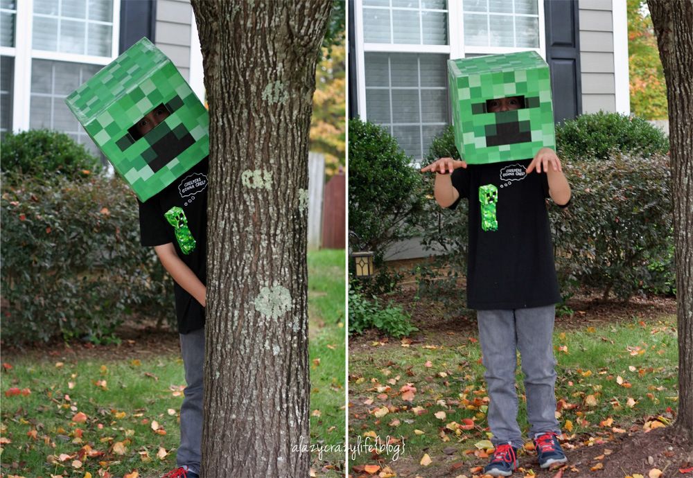 {A Lazy Crazy Life} MineCraft Creeper DIY costume