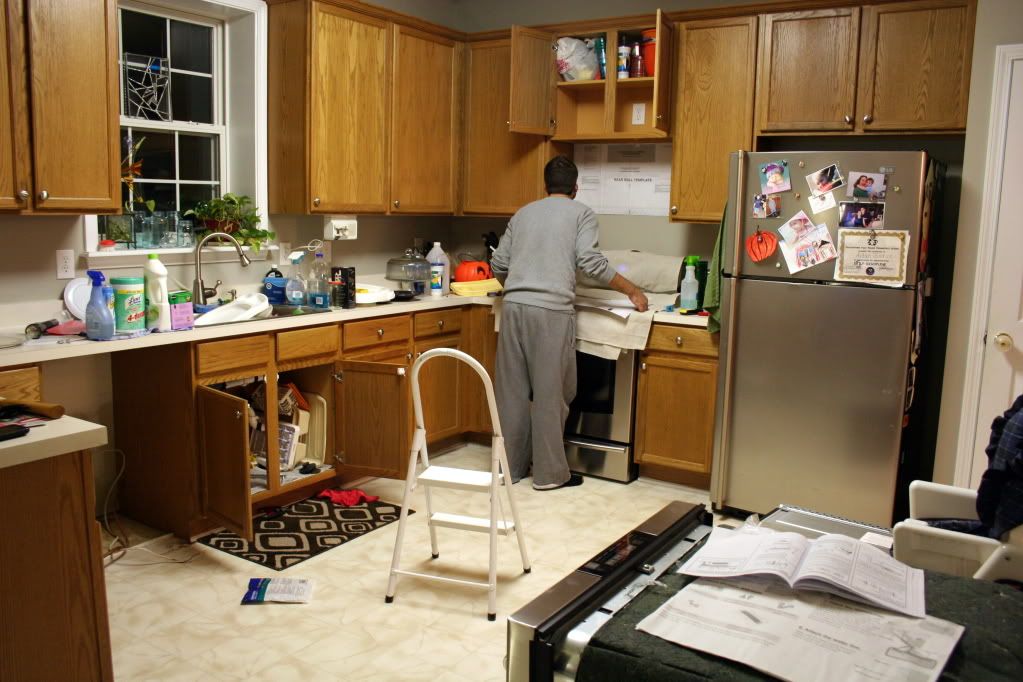 kitchen renovation: installing appliances