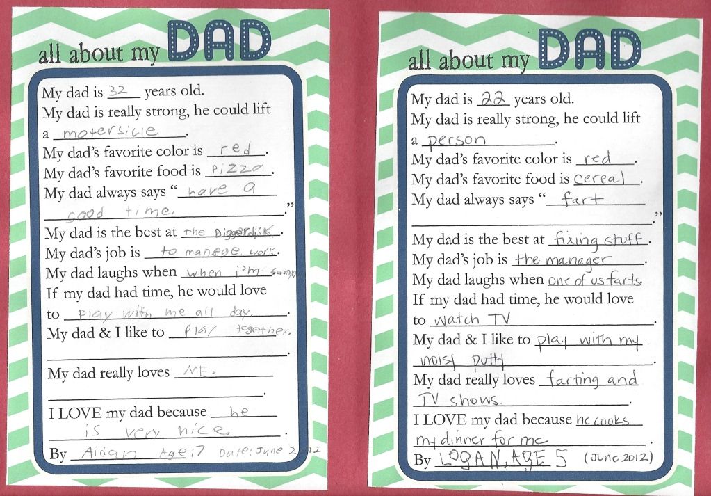 Father's day questionnaire