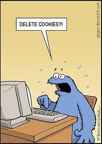 Cookie Monster deletes cookies
