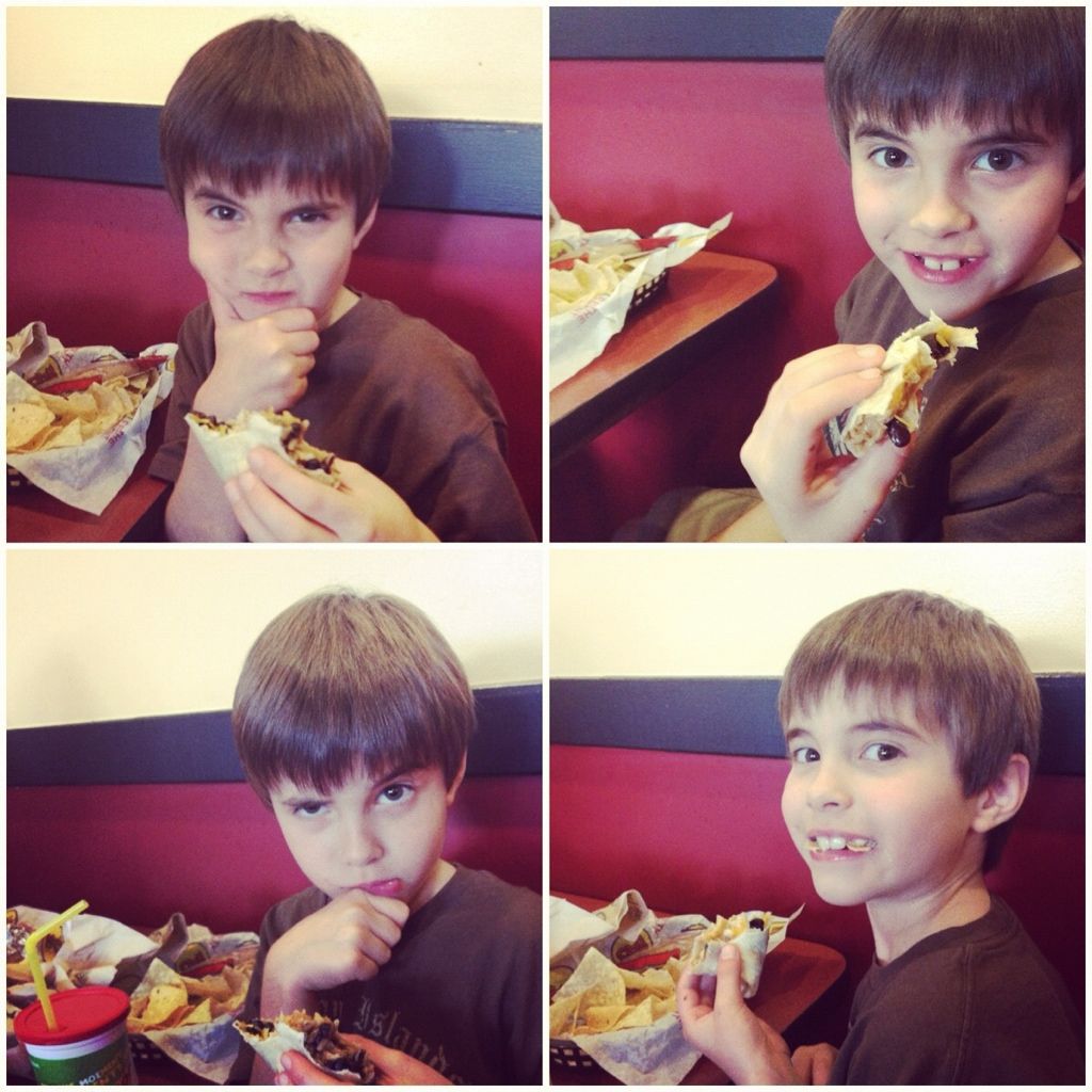 Aidan's funny faces on his 8th birthday