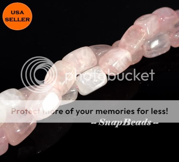 SWEET JULIET ROSE QUARTZ GEMSTONE LOOSE BEADS 15.8  