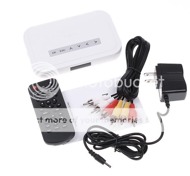 NBOX Flash HDD USB SD Card TV Media Player RMVB  HD AVI MPEG Divx W 