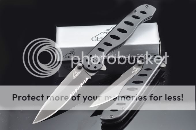 Gerber EVO Black Aluminum Black Folding Linelock Knife